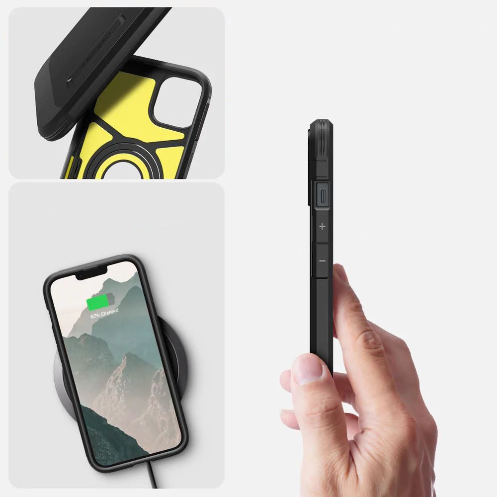Oryginalne etui od marki Spigen z serii Tough Armor Mag z MagSafe dla iPhone 14, czarne